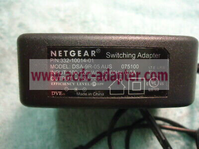 Genuine NETGEAR 332-10014-01 DSA-9R-05 AUS 075100 7.5V 1A Swithing Adapter